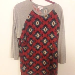 Really cute colorful baseball like t shirt